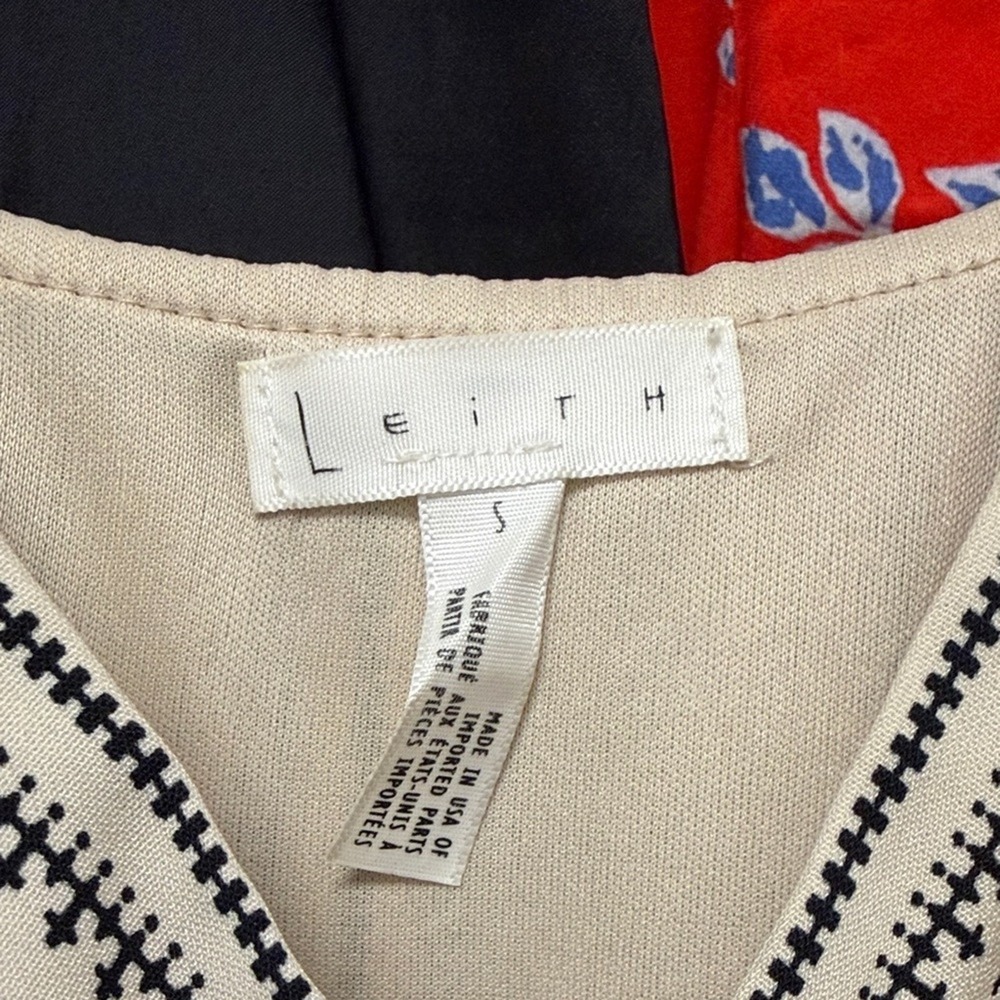 LEITH WOMENS beige Jumpsuit relaxed one small spaghetti strapped boho miltered - Picture 4 of 10